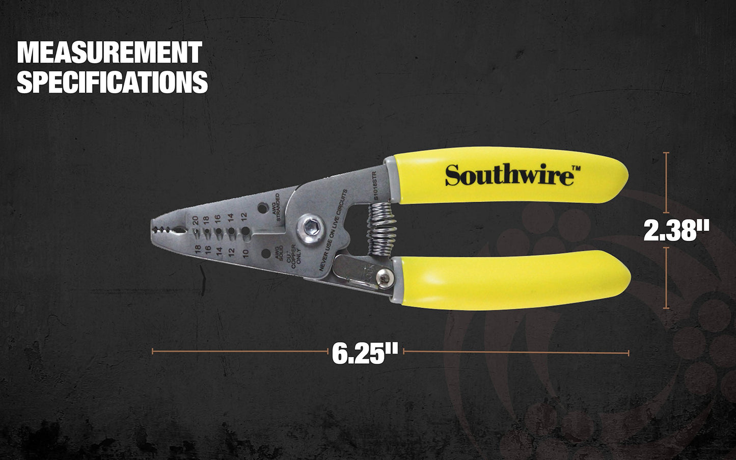 Southwire S1018STR Wire Stripper & Cutter Tool for 10–18 AWG Solid & 12–20 AWG Stranded Wire