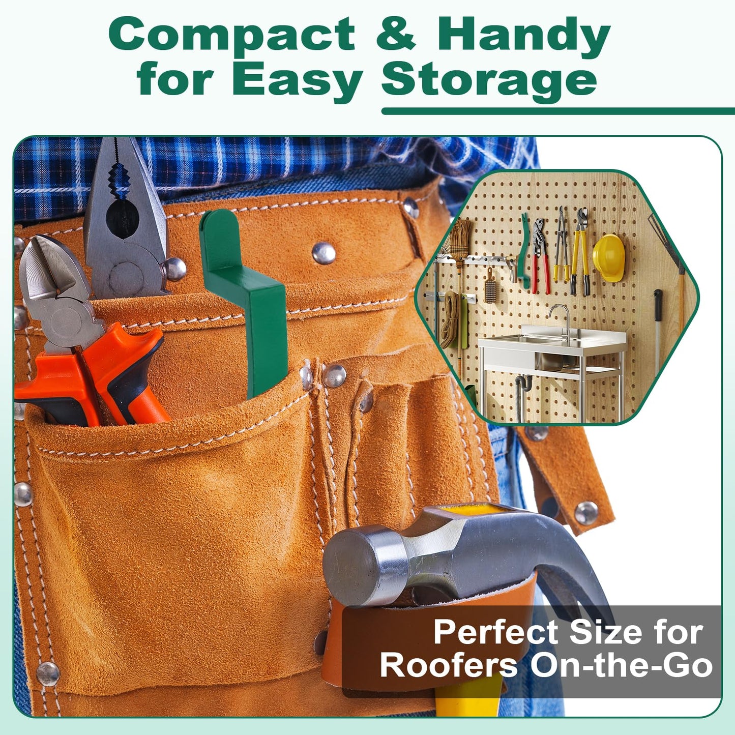 Kbiykuy Roof Shingle Removal Tool, Heavy Duty Nail Puller & Installer, High-Carbon Steel Shingle Remover for Easy Roof Repair & Replacement