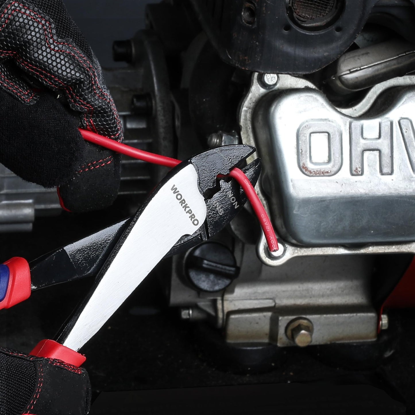 WORKPRO 9.5" Wire Cutter & Crimper Tool for 10-22 AWG Terminals, Insulated & Non-Insulated Wire Connections