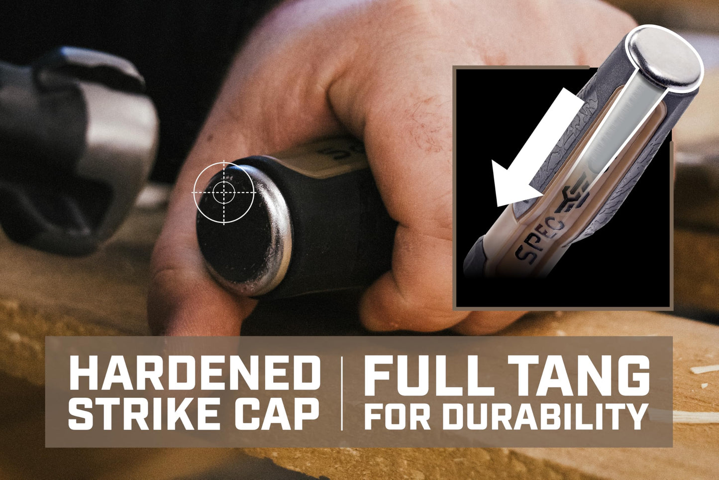 Spec Ops Tools Wood Chisel Set with High-Carbon Steel Blades, Shock-Absorbing Grip, 4-Piece, 3% Donated to Veterans