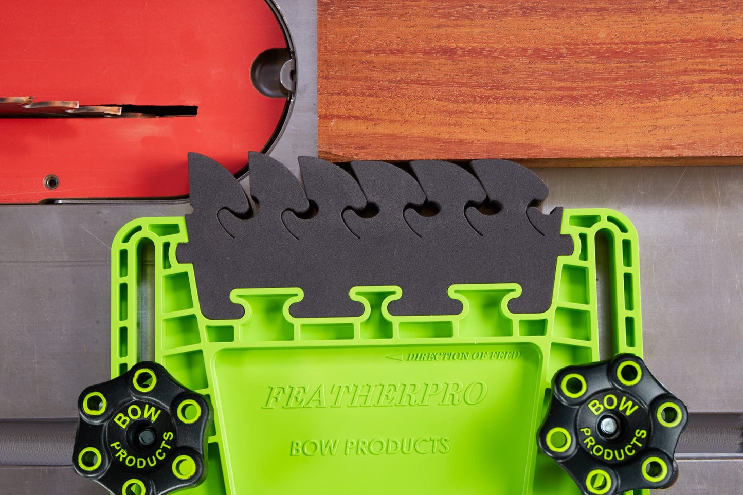 BOW FeatherPRO FP1 Featherboard for Table Saws, Router & Band Saws, EVA Feathers Reduce Kickback, Woodworking Safety Tool