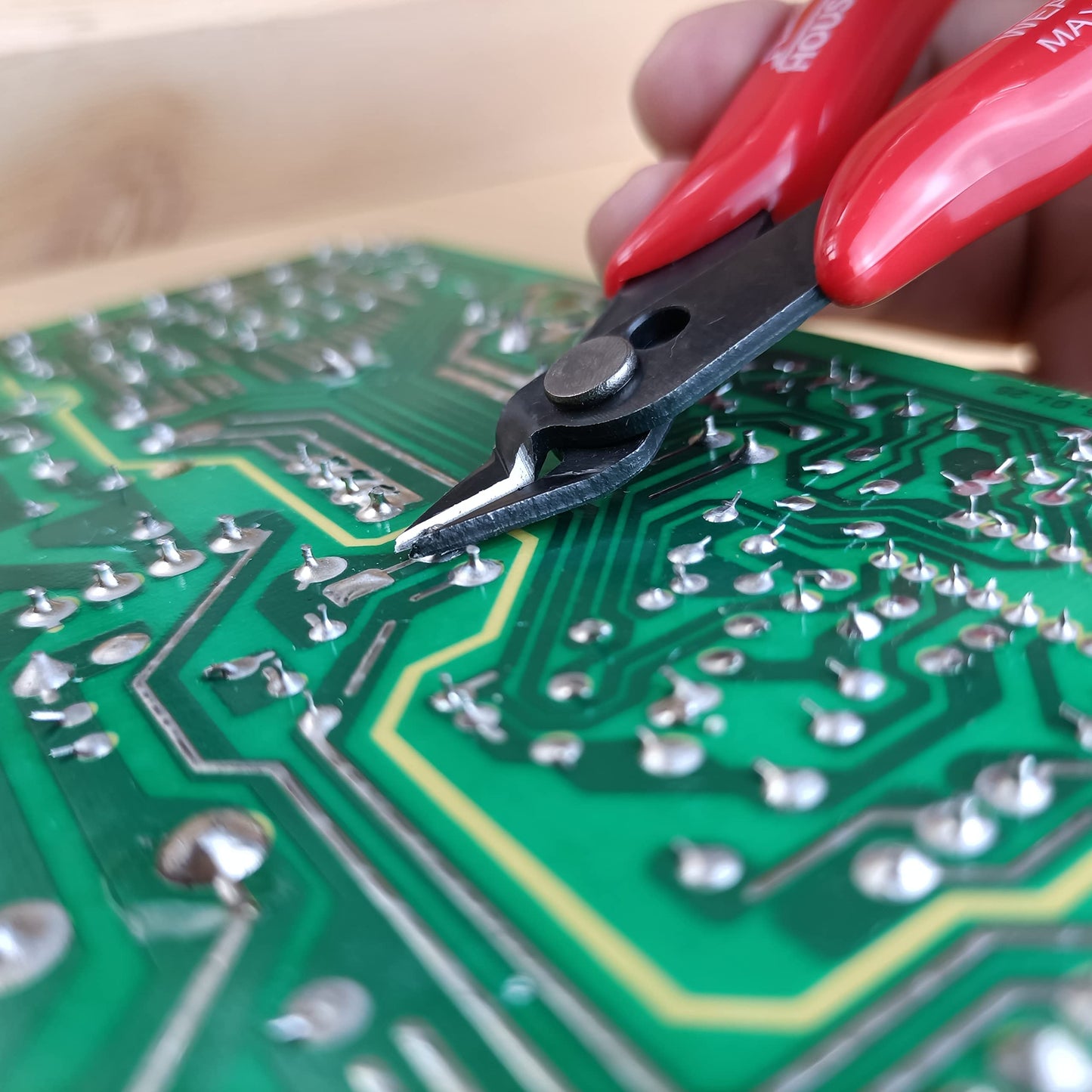 HOUSERAN 10-Pack 5" Micro Flush Wire Cutters, Spring-Loaded Side & Diagonal Pliers for Jewelry, Models, Zip Ties, Plastic Wire