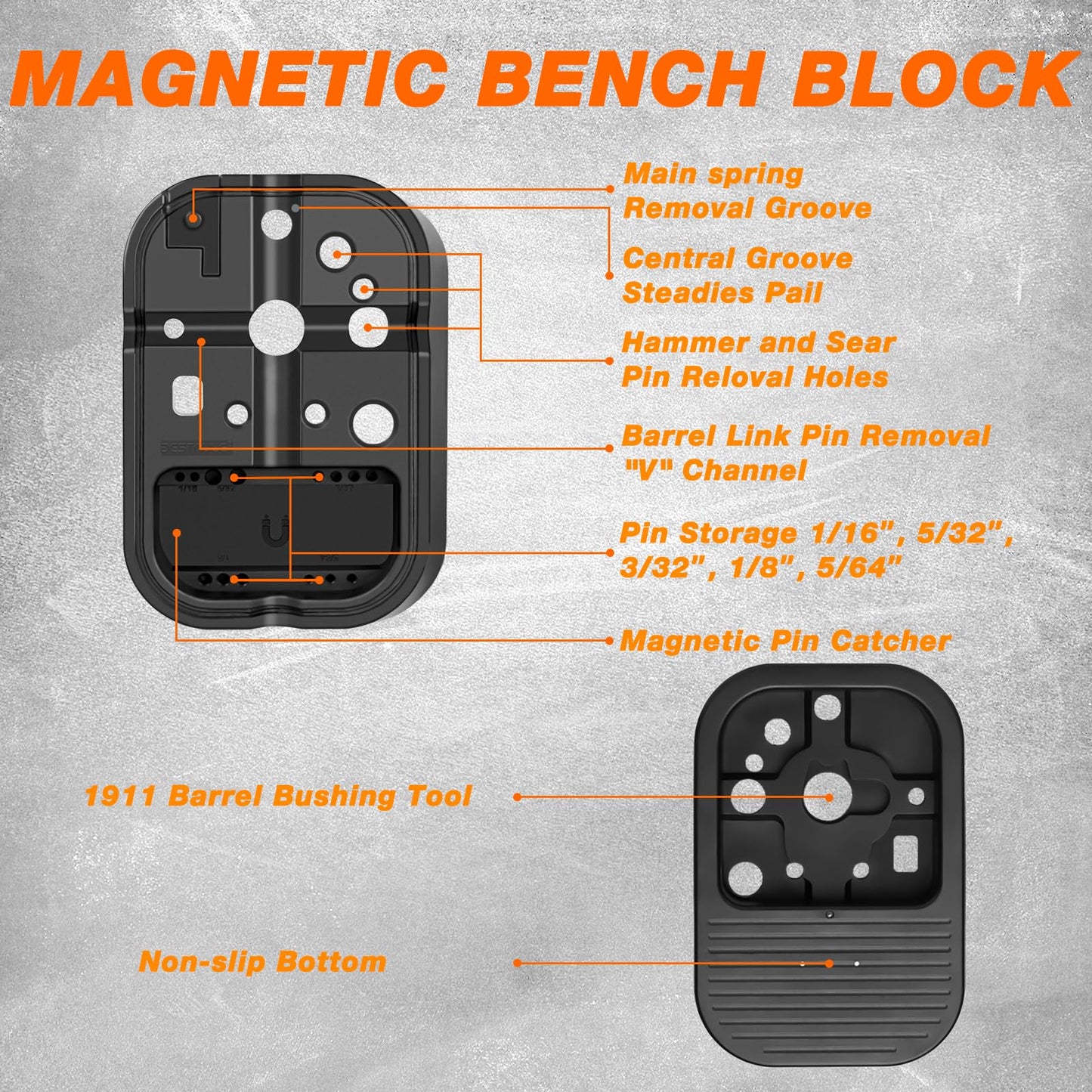 BESTNULE Punch & Pin Punch Set with Hammer, Bench Block & Organizer Box – High-Quality Metal Mechanical Repair Tool Kit