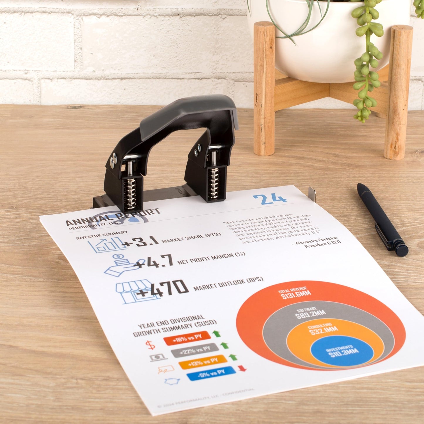 Swingline 2 Hole Punch, 28 Sheet Capacity Hole Puncher, Paper Punch, Low Effort Comfort Handle, Alignment Guide, Black (74050)