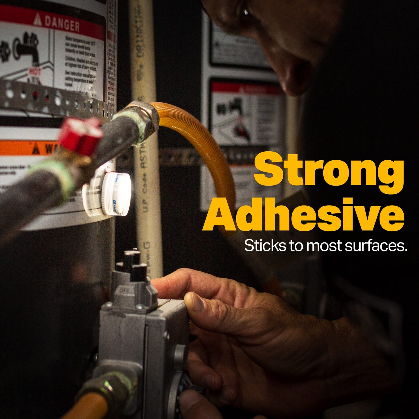 LUXPRO 5-Pack Waterproof Micro LED Puck Lights – Battery Powered Tap Lights with Adhesive, Perfect for Cabinets, Bookcases & Tackle Boxes