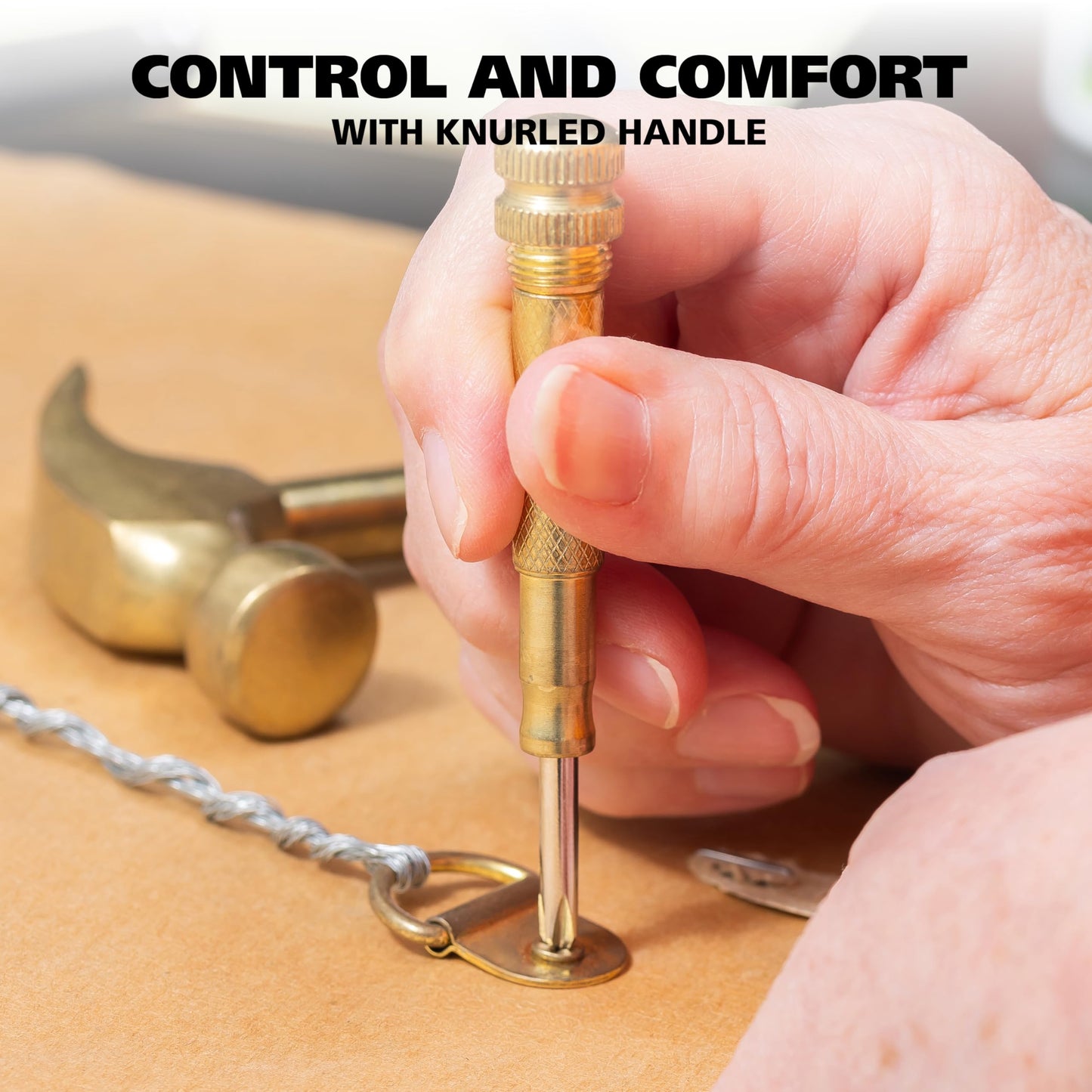 GreatNeck 19006 5-in-1 Hammer Multitool, Built-In Screwdriver, Chrome Plated Rust-Resistant, Compact Household Tool, Gift for Men & Women