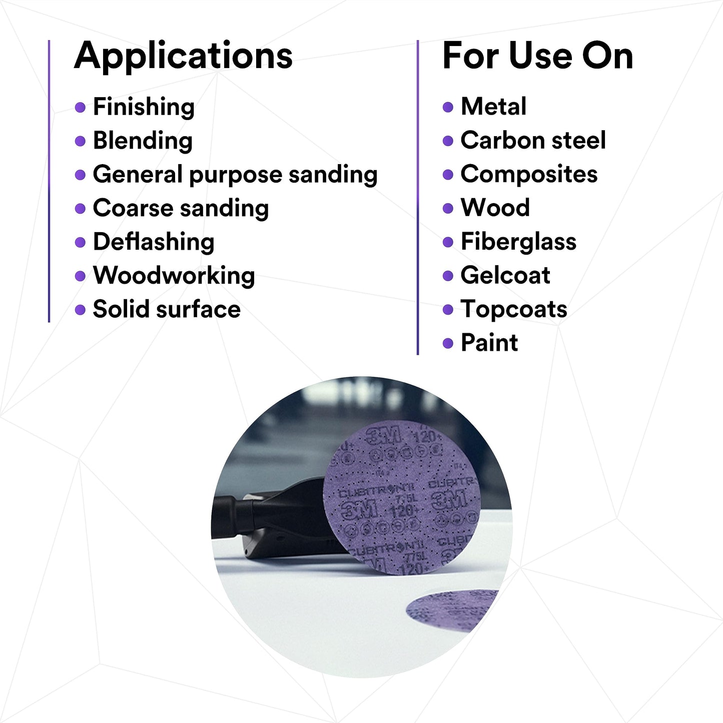 3M Xtract Cubitron II Hookit Clean Sanding Film Disc 775L, 5 in, 15 Piece Multi-Pack Hook and Loop S