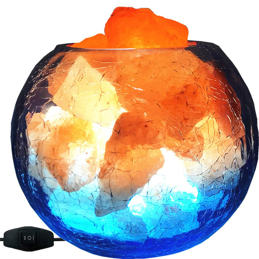V.C.Formark USB Himalayan Salt Lamp with Natural Salt Chunks, Color Changing & Warm Light, for Desk, Bedroom, Living Room, Gift