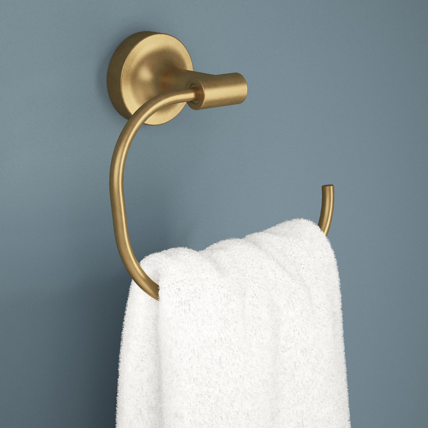 Franklin Brass Voisin (1-Pack) Hand Towel Ring Satin Gold Holder for Wall Mount Round Hanger for Kitchen, Bathroom Accessories VOI46-BB