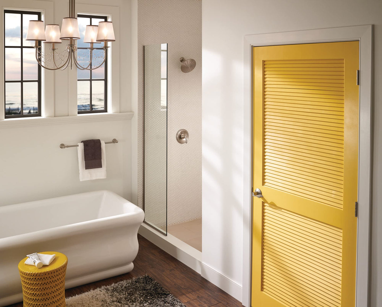 Schlage F10 V ACC 619 Accent Door Lever Hall & Closet Passage Lock, (Pack of 1), Satin Nickel