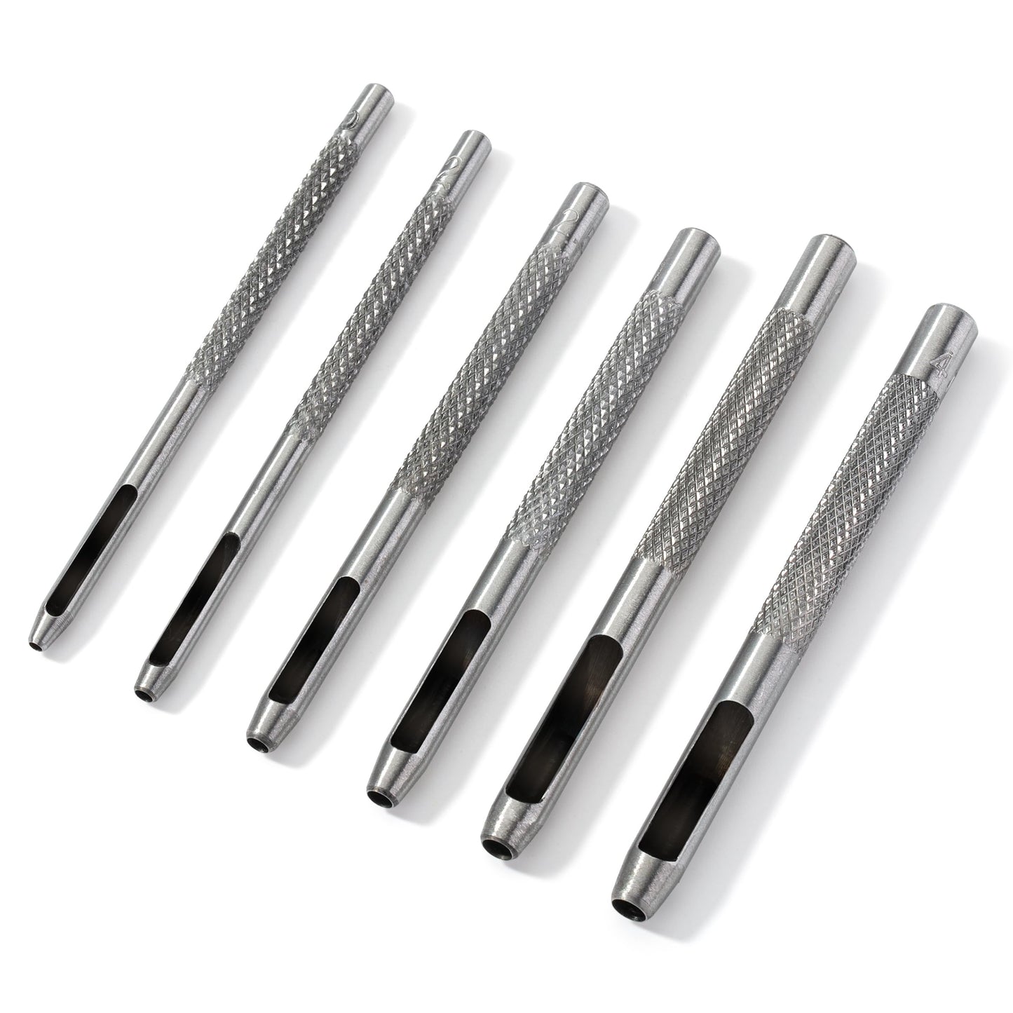 UNCO 6-Piece Hollow Leather Hole Punch Set, Steel Leather Punch Tool for Gaskets, Crafts, and DIY Projects