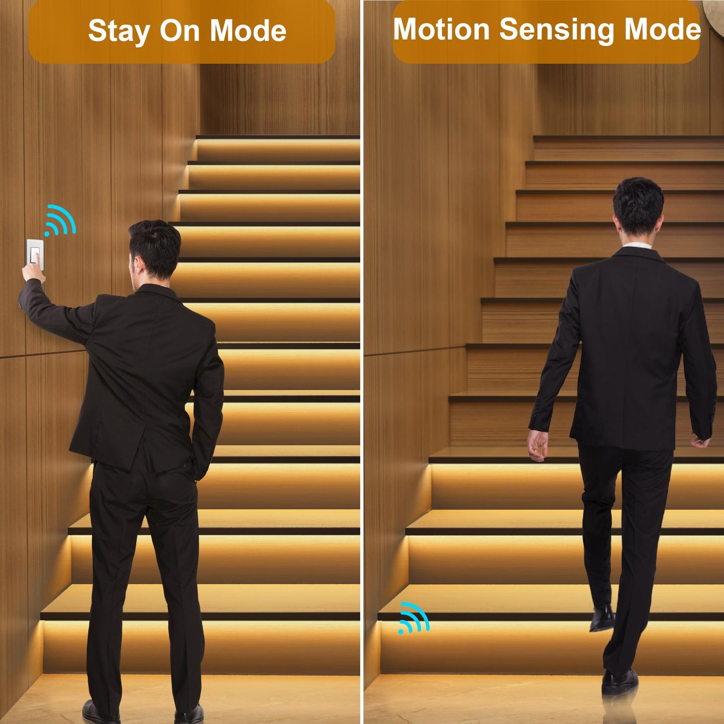 KOMIGAN KMG-3233 Motion-Activated Cascading Effect Controller, Support up to 32 Steps for Indoor LED Stair Lights