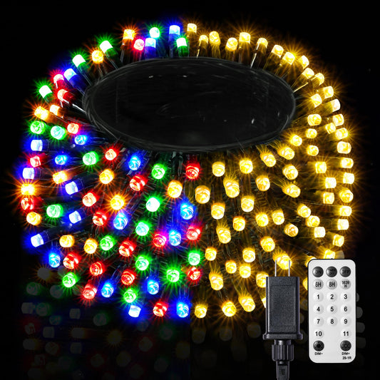BlcTec 300 LED Christmas Lights 108FT, Color Changing with Remote, 11 Modes, Timer, Waterproof & Connectable String Lights for Xmas Decor