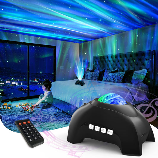 AIRIVO Northern Lights Aurora Projector with Music & White Noise | Galaxy Star Night Light for Kids & Adults | Home, Bedroom, Party