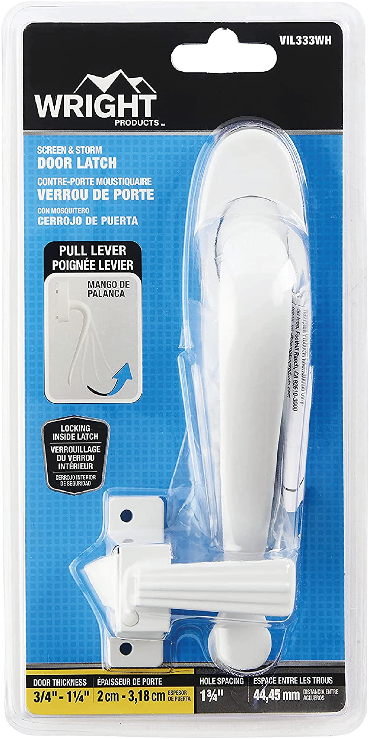 Wright Products - Villa Pull Handle for Screen and Storm Doors, White