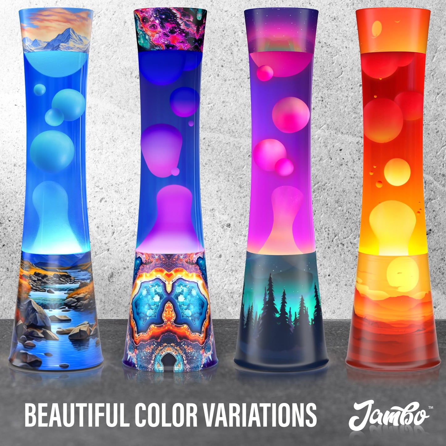 JAMBO 15.5" Upgraded Motion Sunset Lamp – Relaxing Nightlight, Home Decor for Bedroom, Living Room, Teens, Kids & Adults