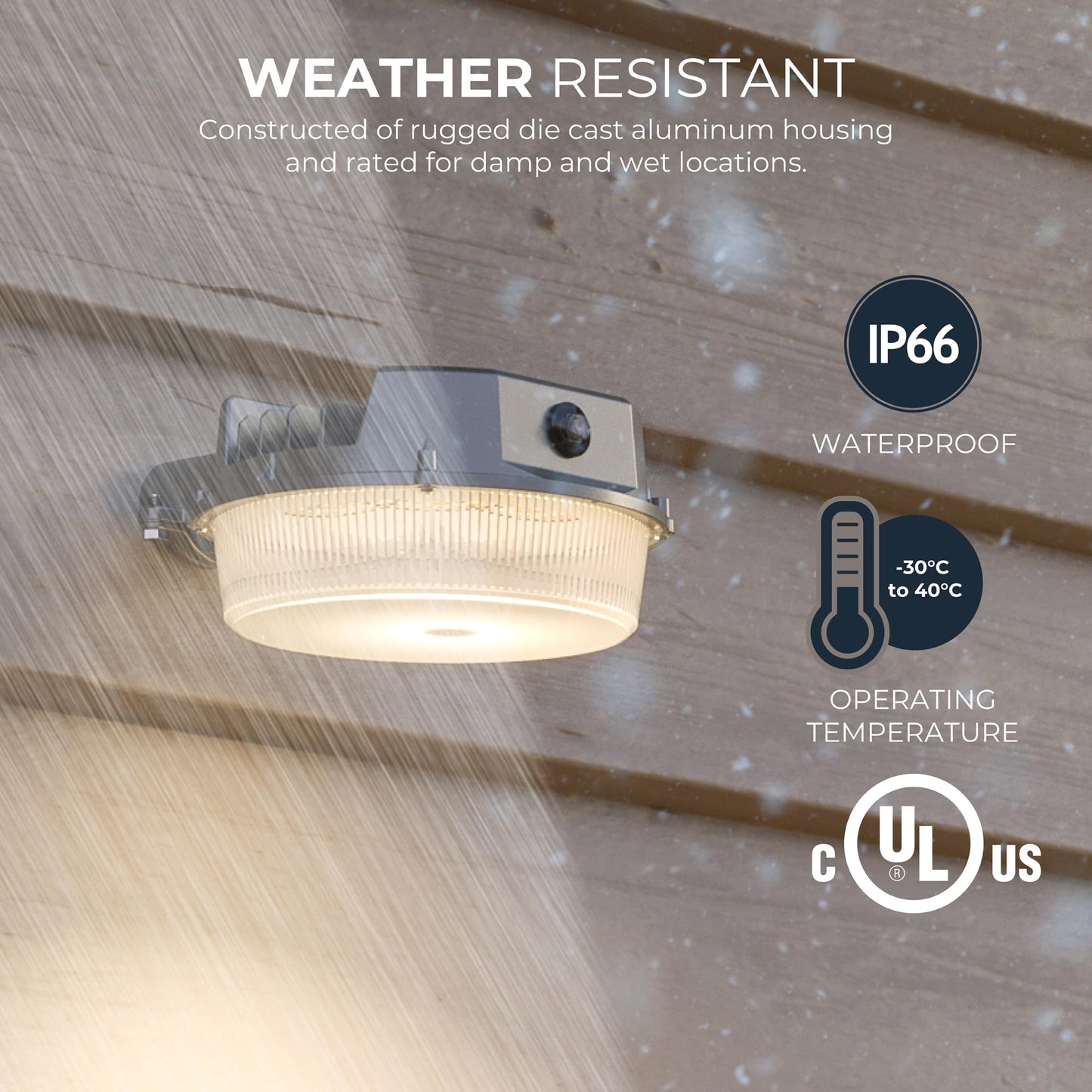 HALO ALB Outdoor Dusk-to-Dawn LED Security Area Light with 4000 Lumens, Wall or Pole Mount - Textured Gray