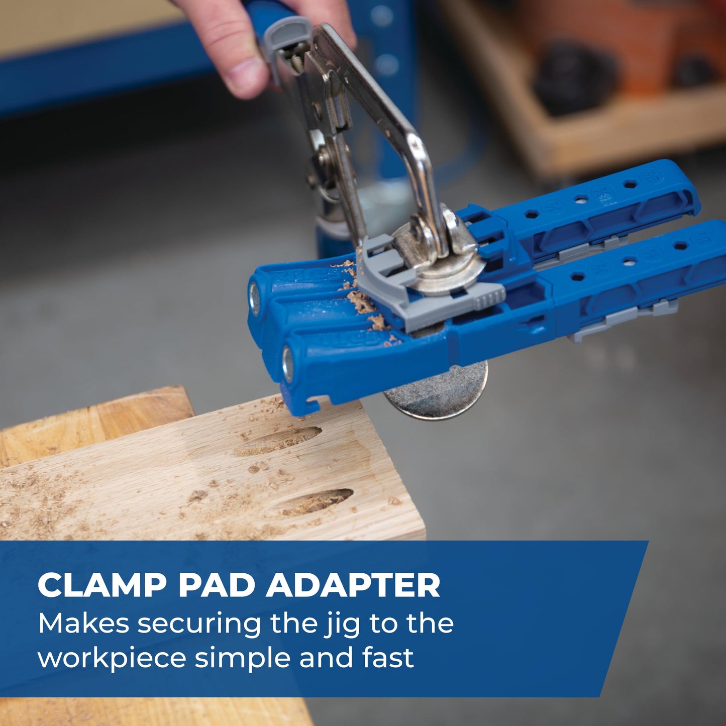 KREG 320 Pocket-Hole Jig with Classic 2" Face Clamp, Wood Clamps Included, Fits 1/2"–1-1/2" Thick Materials, Woodworking Tool