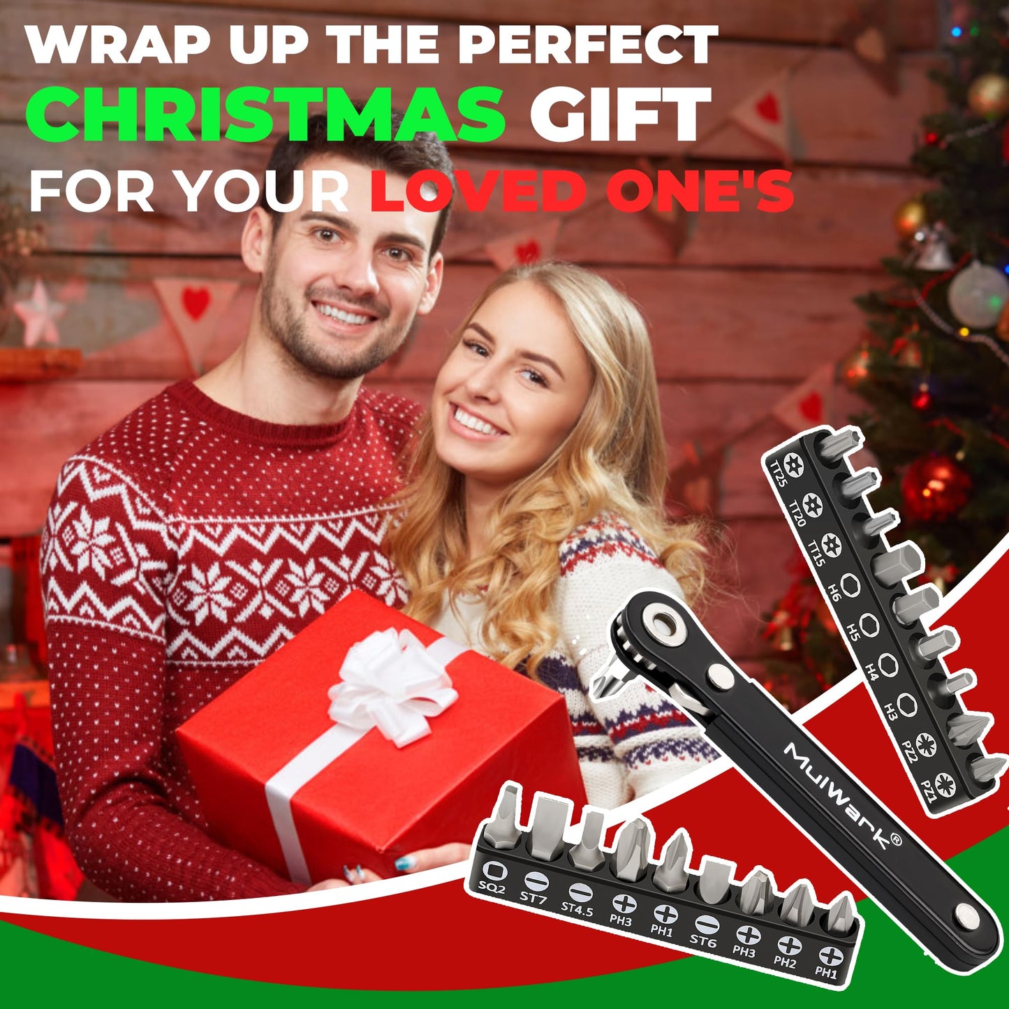 MULWARK 20pcs 1/4" Right Angle Screwdriver Set, 90° Offset Mini Screwdrivers for Tight Spaces, Electronics, Auto Repair & DIY