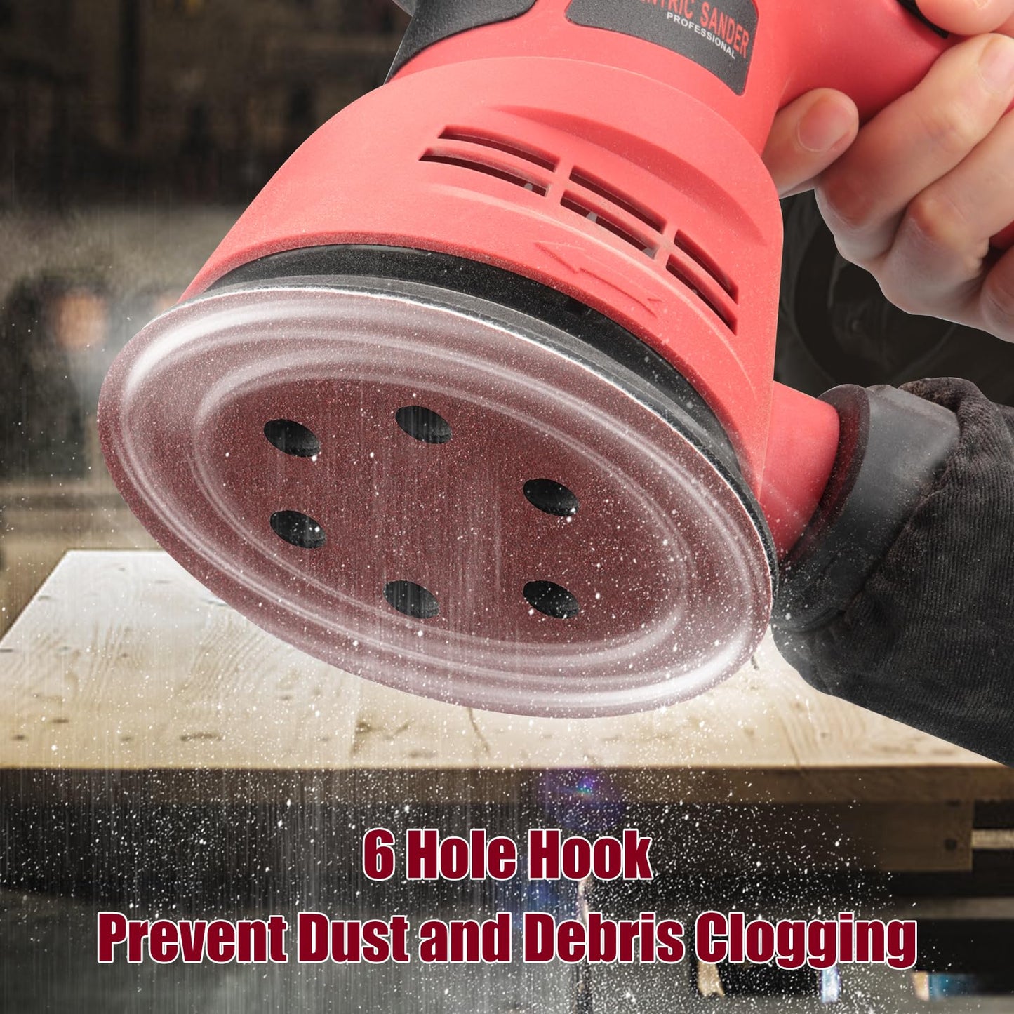 100 PCS 6 Inch Sanding Discs, 6 Hole Hook and Loop Sandpaper 60 80 120 240 400 Grit Set, Round Orbital Sand Paper Discs for Sander