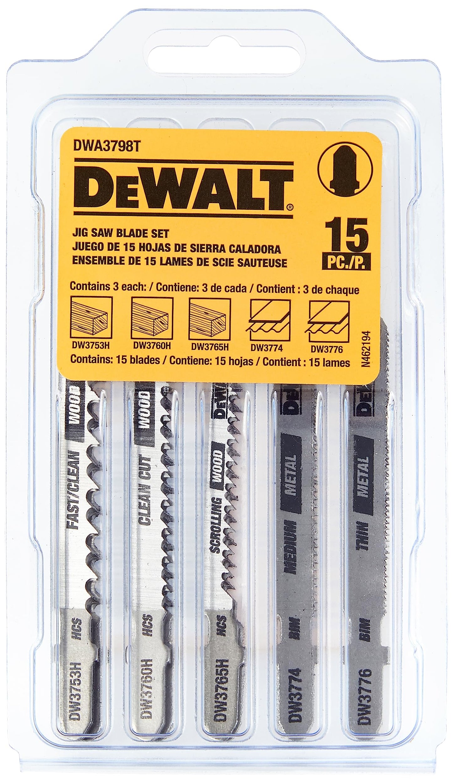 15 PIECE T-SHANK JIG SAW SET