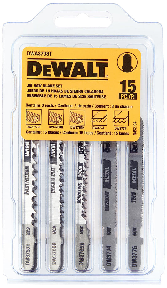 15 PIECE T-SHANK JIG SAW SET