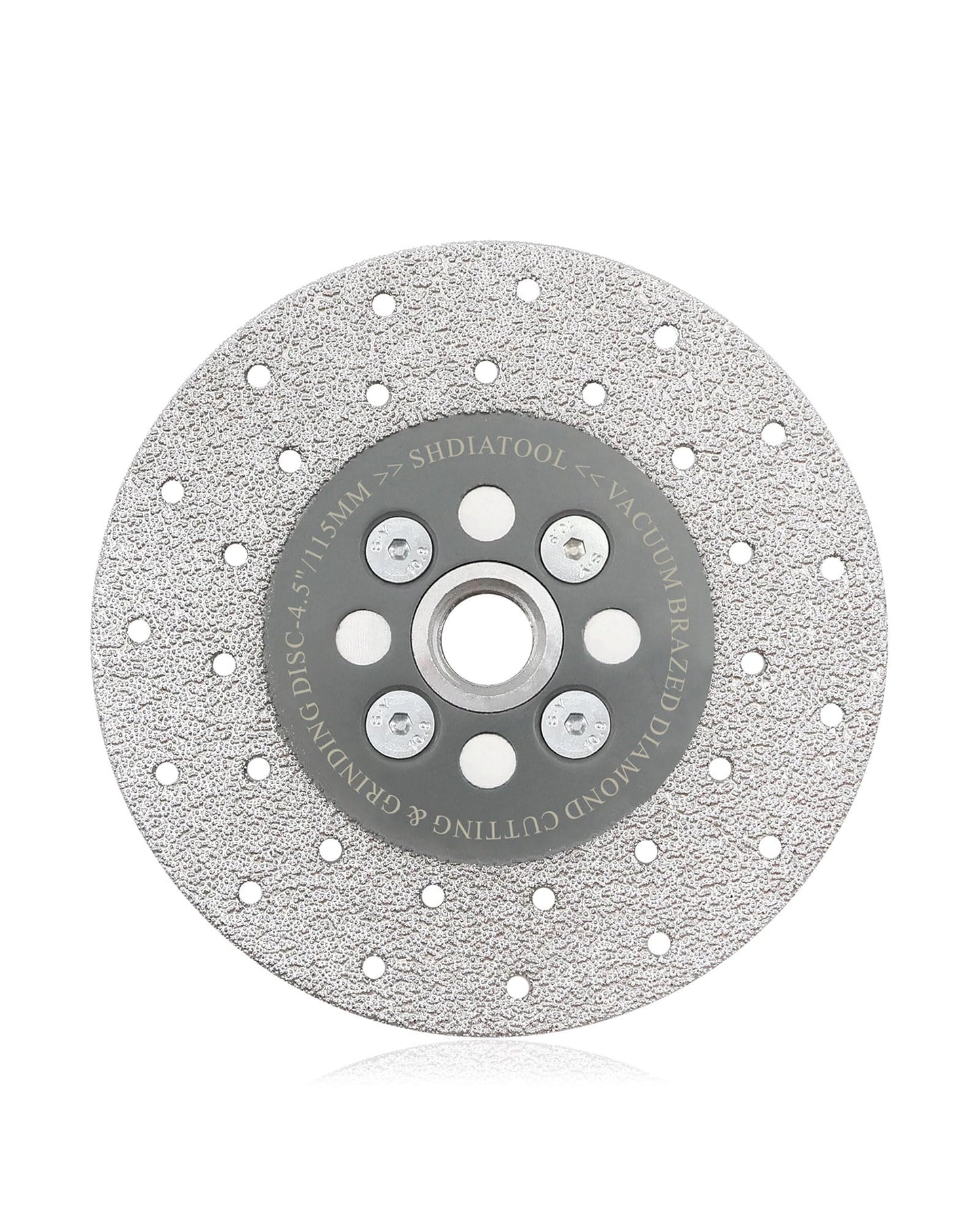 SHDIATOOL 4-1/2" Diamond Grinding Disc, 5/8-11 Arbor, Double-Sided Vacuum Brazed, Fast Cutting & Shaping for Marble & Ceramic, Grit 40/50