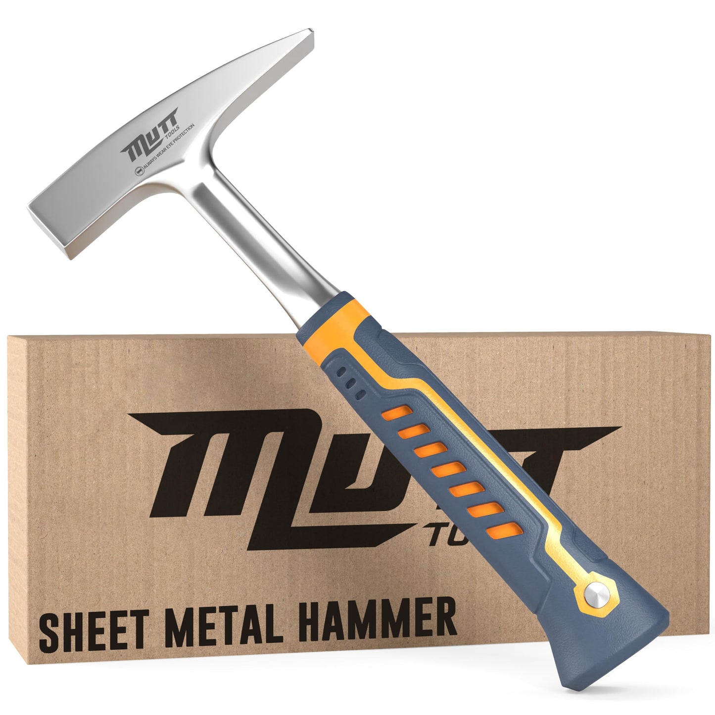 Mutt Tools 18oz Sheet Metal Hammer – Forged Tinners Hammer for Metal Shaping, HVAC, Duct Work with Ergonomic Handle