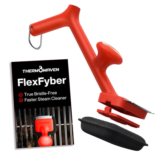 ThermoMaven BBQ Bristle-Free Steam Grill Brush - Safe Grill Cleaning Accessories with Scraper for Charcoal/George Foreman/Weber/Gas/Outdoor Grill