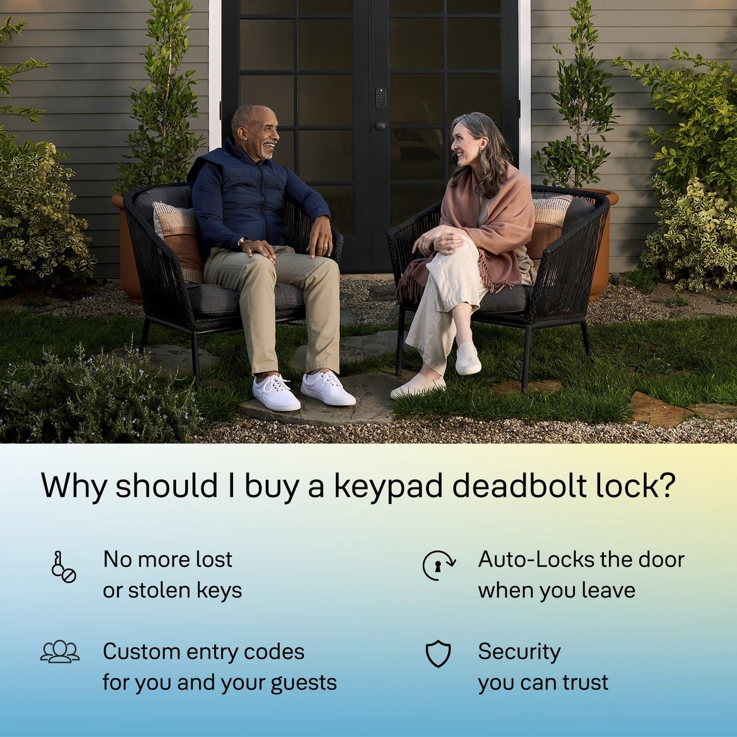 Yale Black Code Keypad Deadbolt Front Door Lock for Keyless Entry, YED210-NR-BSP