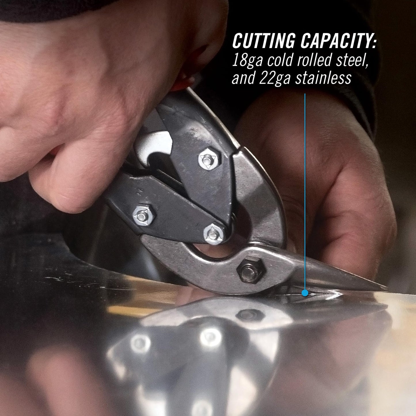 Channellock Aviation Snip Channel Lock 610FL - Offset Left Cut, CR Steel, Molybdenum Blade - 10 In