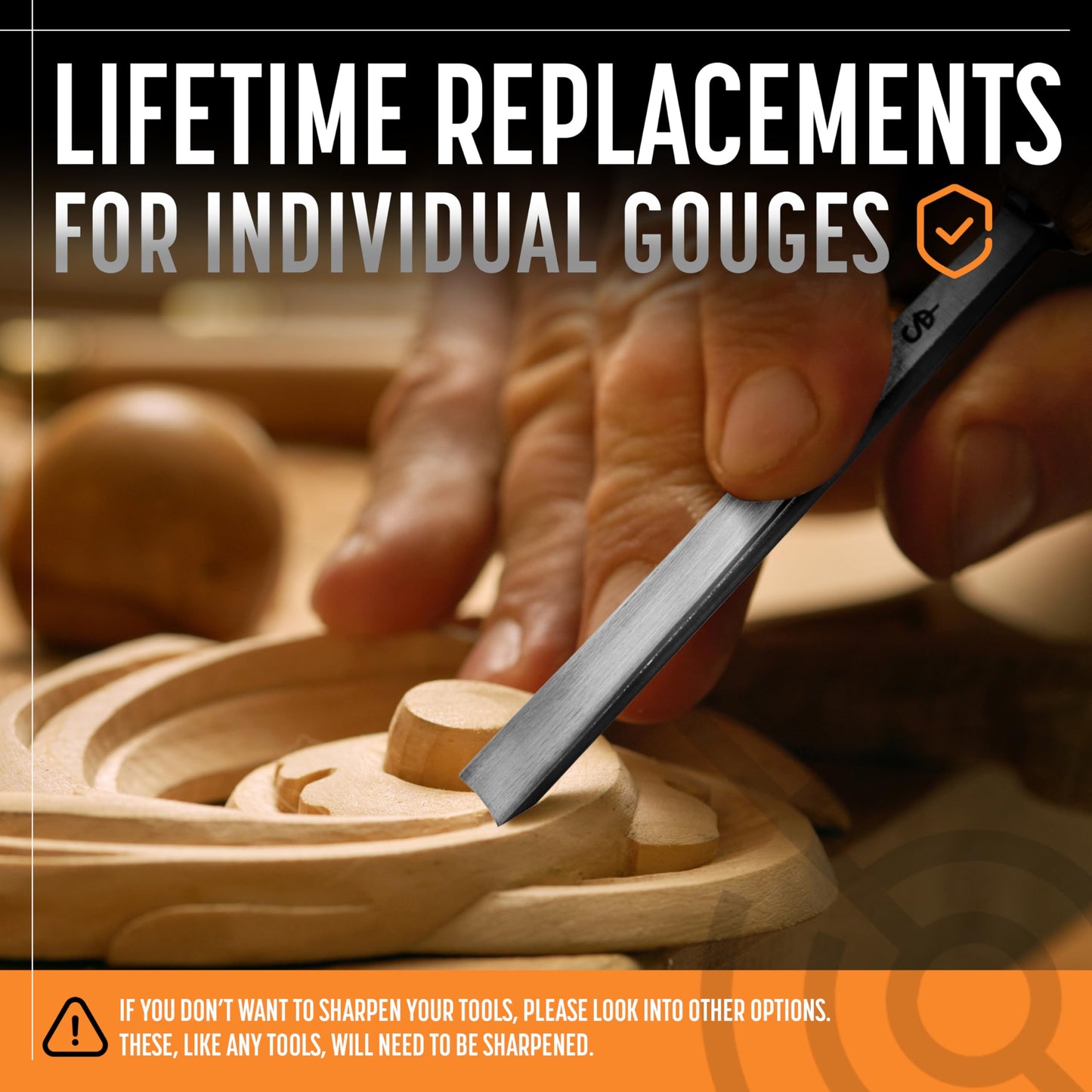 Schaaf 7-Piece Wood Carving Chisel & Gouge Set with Canvas Case, CR-V 60 Steel, Sharp Woodworking Tools for Beginners & Pros