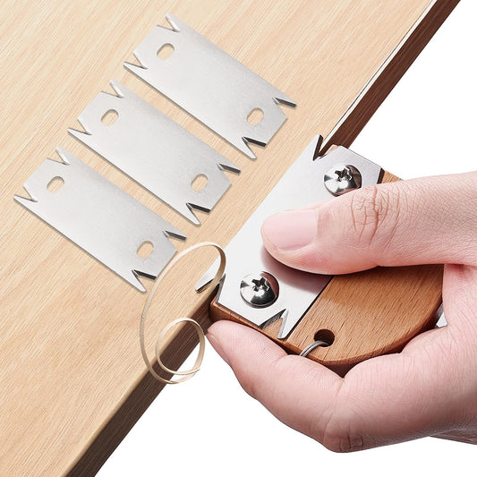 DRAXZOR Edge Banding Trimmer, Upgraded Veneer Edge Cutter with Wooden Handle, 3 Replacement Blades, for PVC, Laminate, Plywood & Melamine