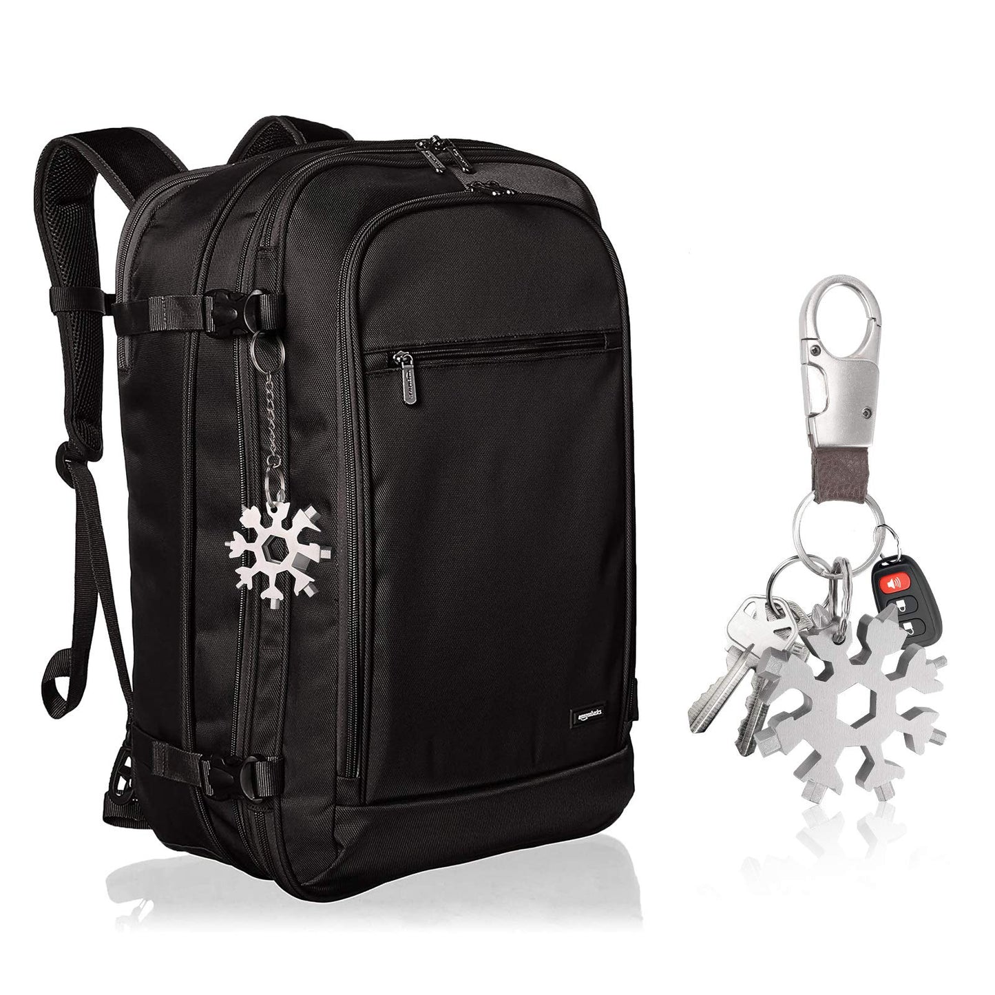 DOOGAXOO 18-in-1 Snowflake Multi-Tool, Stainless Steel Bottle Opener, Wrench & Screwdriver, Portable Outdoor Gadget, Gift for Men