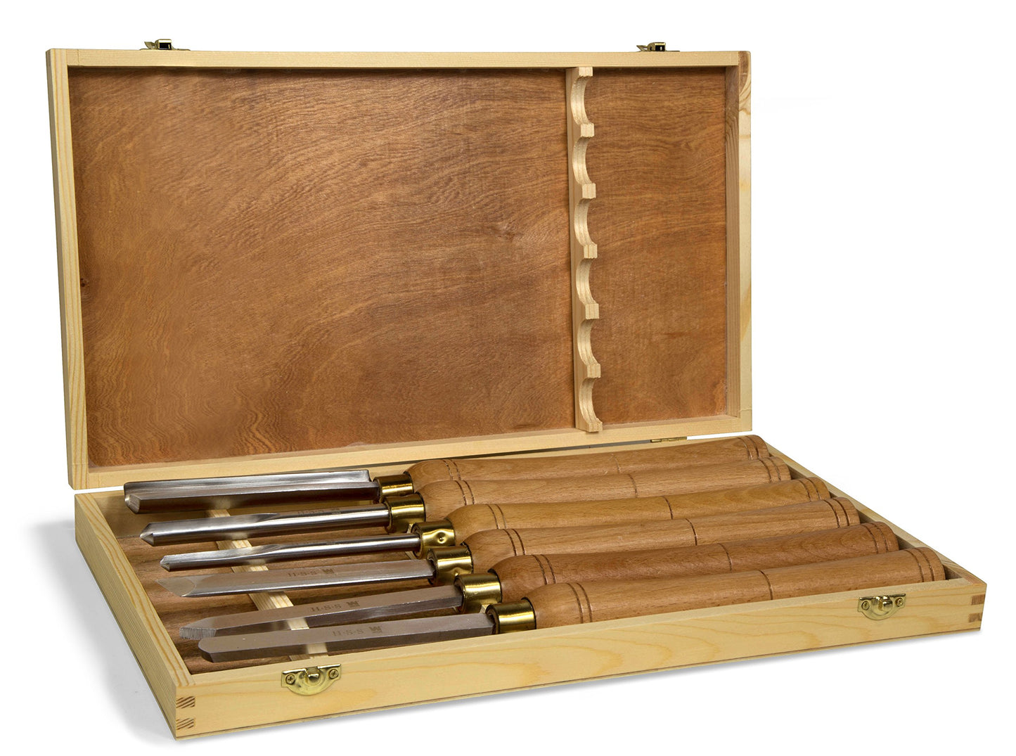 WEN CH11 6-Piece Artisan Chisel Set with 6-Inch High-Speed Steel Blades and 10-Inch England Beech Handles