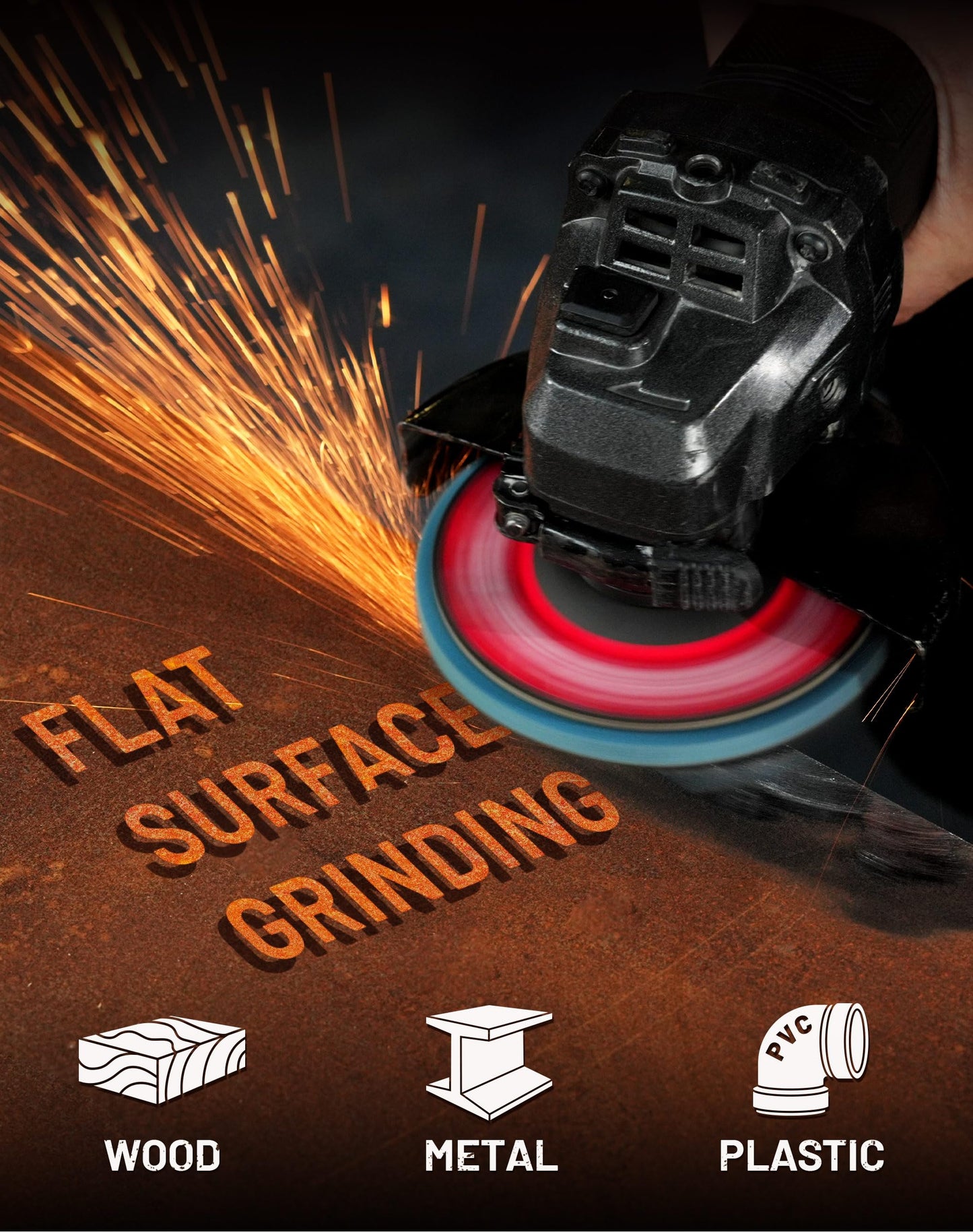 EZARC 12-Pack 4.5" x 7/8" 40 Grit Flap Discs, T27 Zirconia Sanding Wheels for Angle Grinder – Rust Removal, Grinding & Finishing