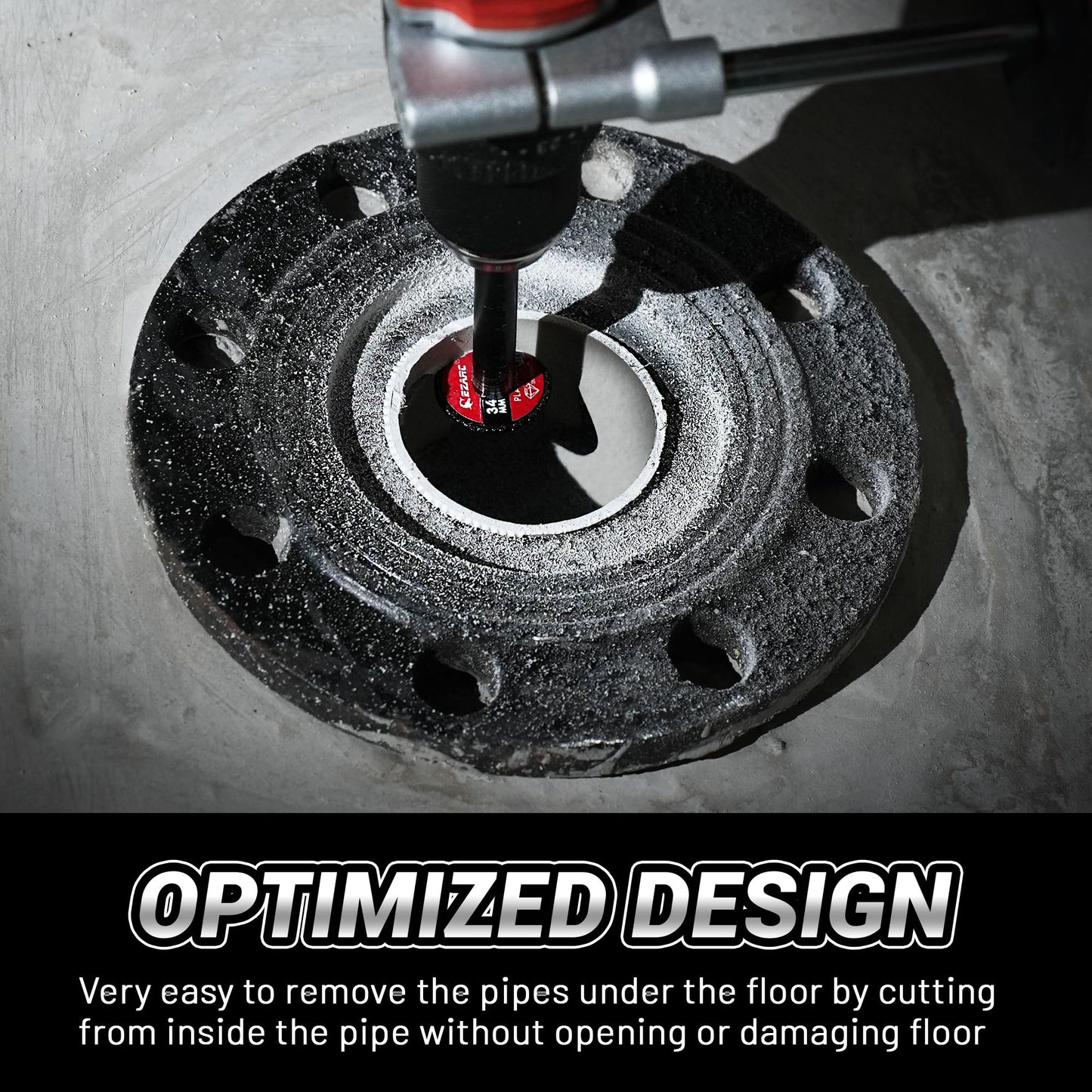 EZARC PVC Pipe Cutter with Replaceable Diamond Blades, 2-1/2" Cutting Depth, 1/4" Hex Shank, 1.32" Diameter, 2-Pack Plumbing Tool