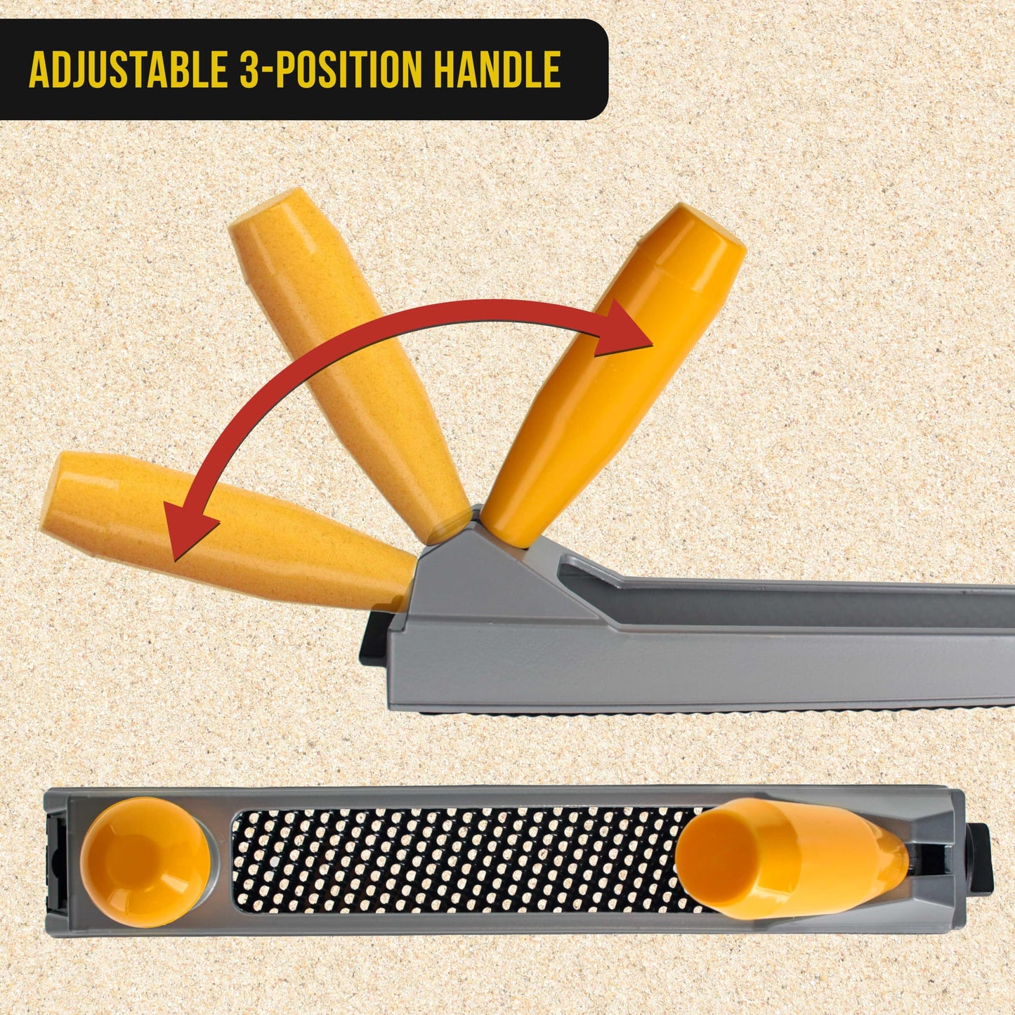 Dura-Gold 10" Shaver Blade Holder with Adjustable Handle, 2 Replacement Blades (1/2 Round & Flat) – Hand Planer for Wood, Drywall & Auto Filler