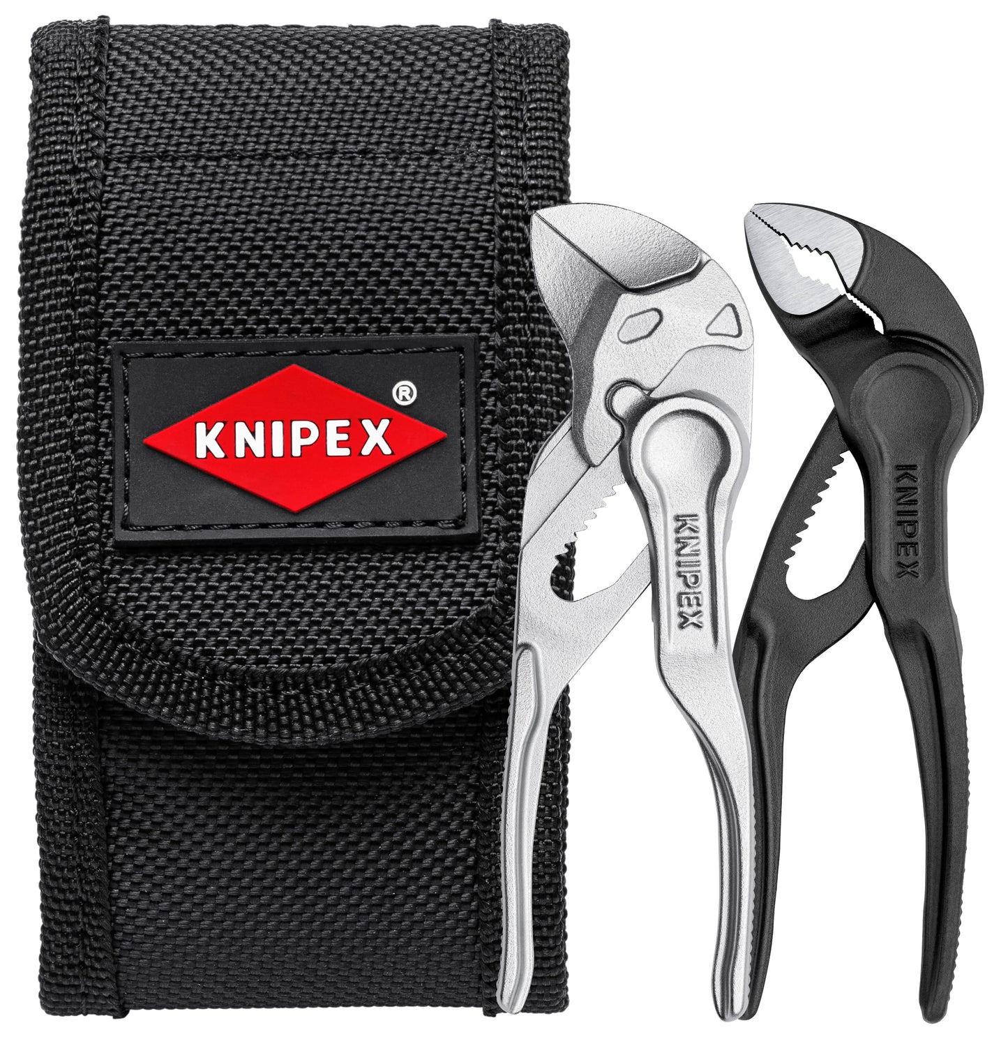 Knipex - 2 Pc Mini Pliers XS Set in Belt Pouch (002072V04XS)