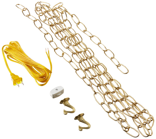 Westinghouse 7048000 12-Foot Swag Kit, Polished Brass Finish