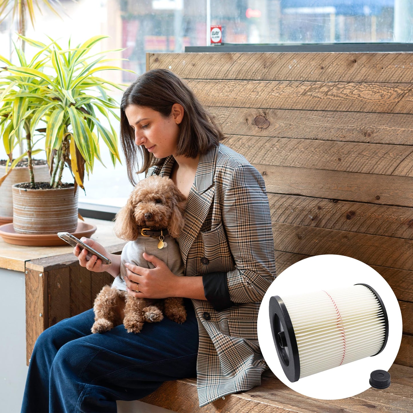 17816 Replacement Filter For Craftsman 9-17816 Wet/Dry Vacuum Cleaner Fit 5 gallon,1 pack