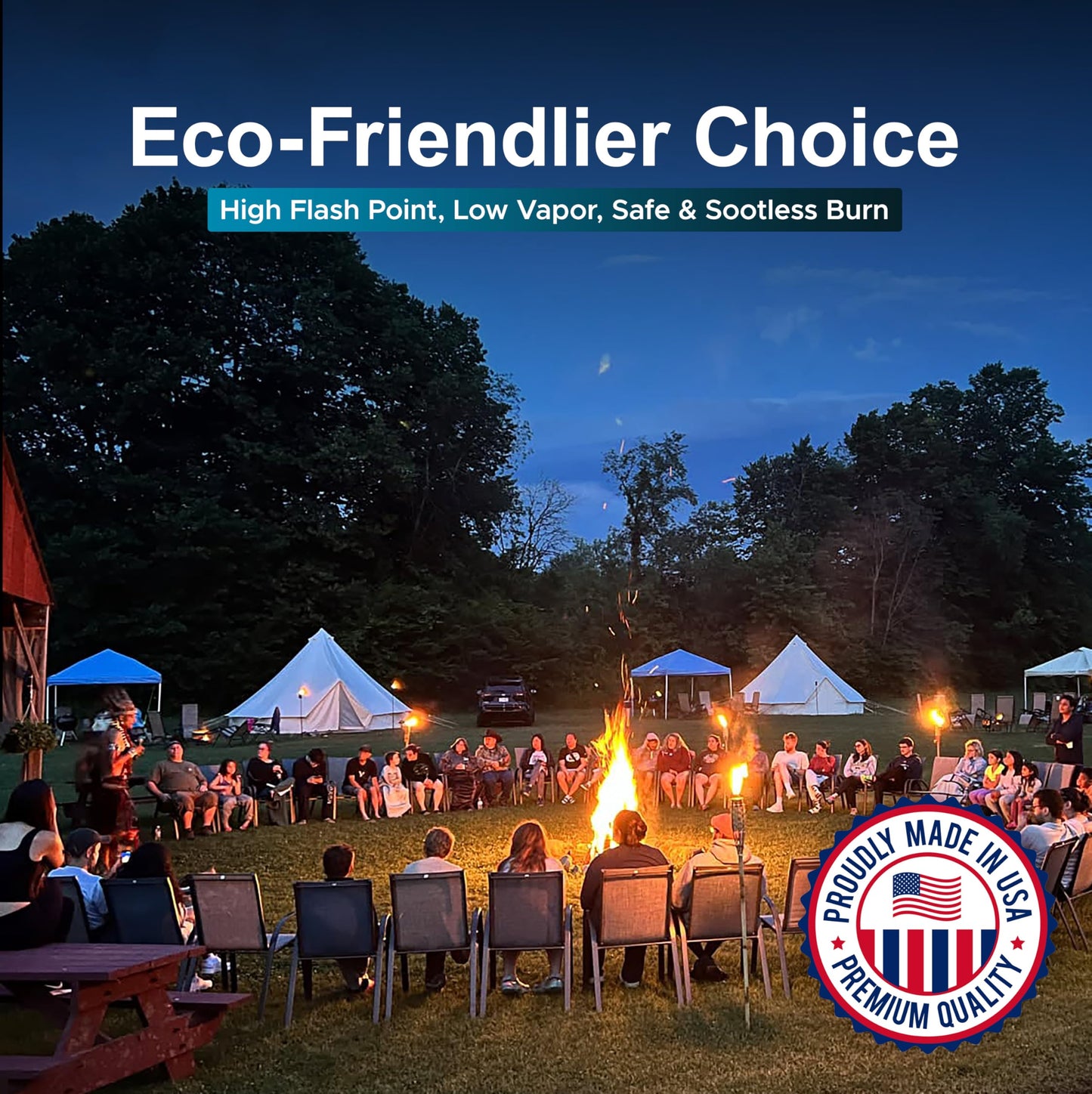 Firefly Fuel Clean Fuel Lamp Oil - Smokeless, Virtually Odorless, and Long-Lasting Burn Time for Indoor & Outdoor Lamps - 32 Ounces - Made in USA