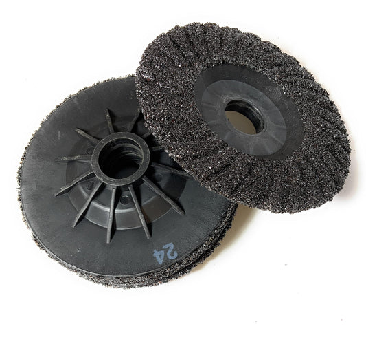 SIGNI 5 Pack SiC Plastic Back Grinding Wheel for Granite/Marble/Concrete and Glasses (4.5 INCH, 24 GRIT)