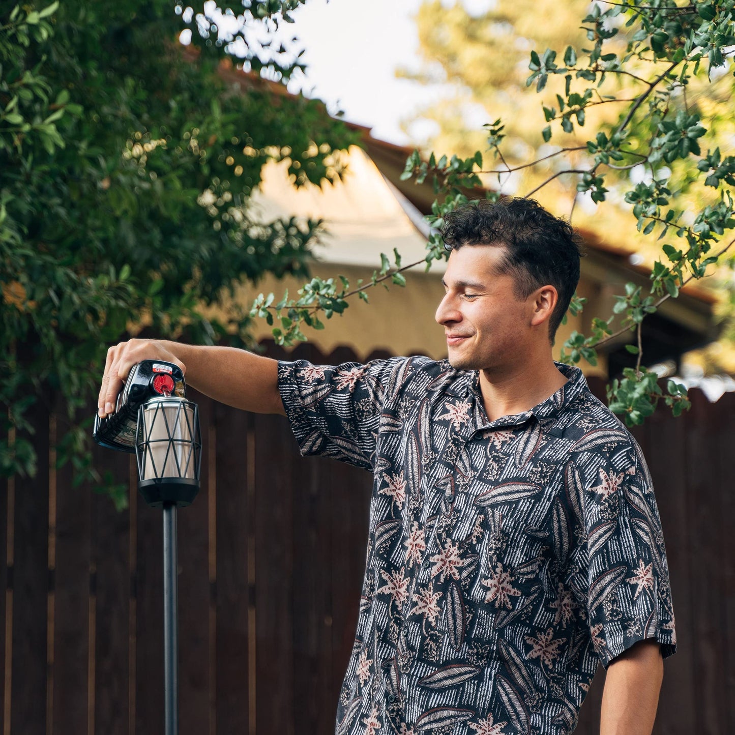 TIKI BiteFighter 64" Outdoor Metal Torch – Mosquito-Repellent Patio, Lawn & Garden Lighting, Bronze/Black with Wick & Snuffer