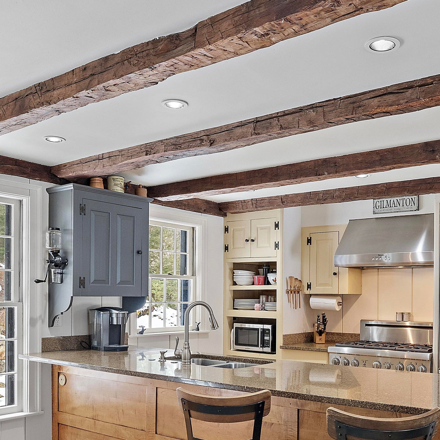 **Maxxima 5” & 6” Rotatable LED Gimbal Retrofit Downlight, 1100 Lumens, 11W, 5 CCT Selectable, Dimmable, White Trim**