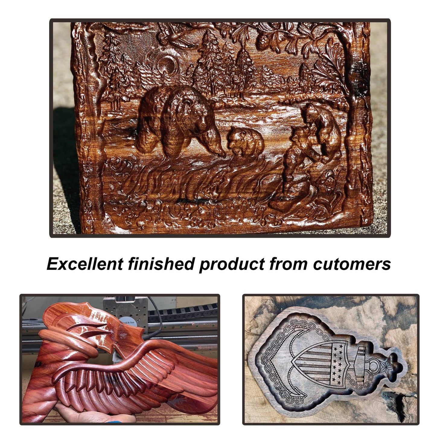 SpeTool Tapered Ball Nose End Mill 1/4" Shank with 1/32" Cutting Radius for 3D Carving Engraving Router Bit, ZrN Coated