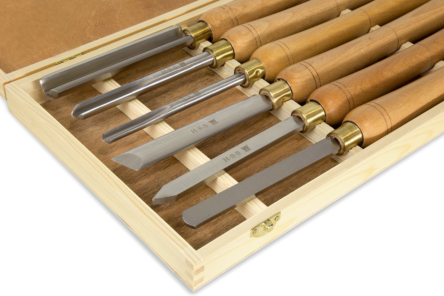 WEN CH11 6-Piece Artisan Chisel Set with 6-Inch High-Speed Steel Blades and 10-Inch England Beech Handles