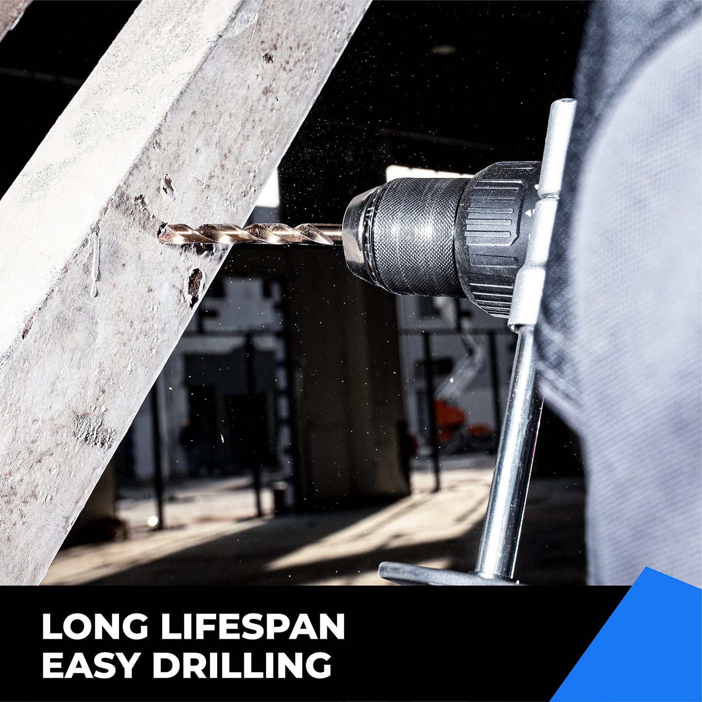 amoolo 1/4" Cobalt Drill Bit (10 Pcs), M35 HSS Metal Drill Bits Set for Hard Metal, Stainless Steel, Cast Iron Box of 10