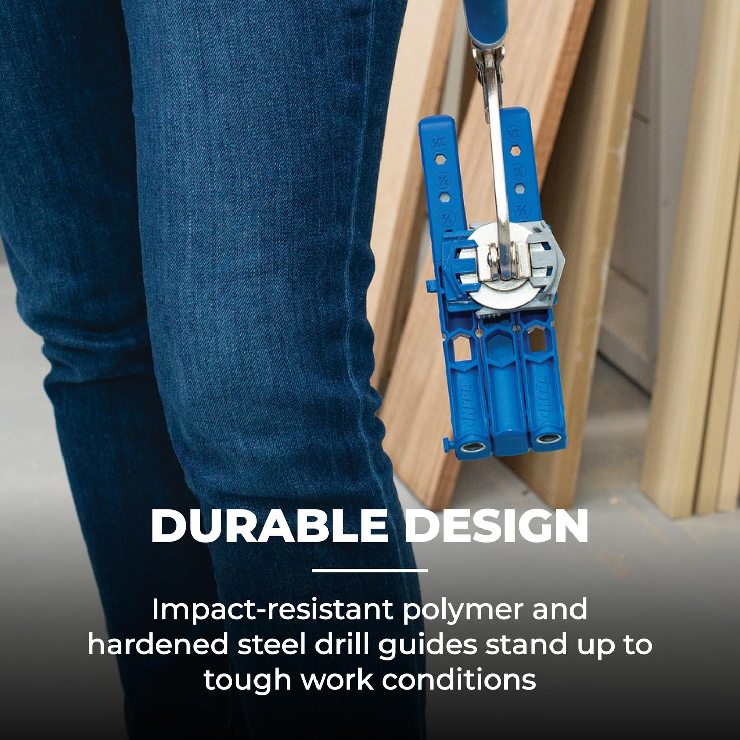 KREG 320 Pocket-Hole Jig with Classic 2" Face Clamp, Wood Clamps Included, Fits 1/2"–1-1/2" Thick Materials, Woodworking Tool