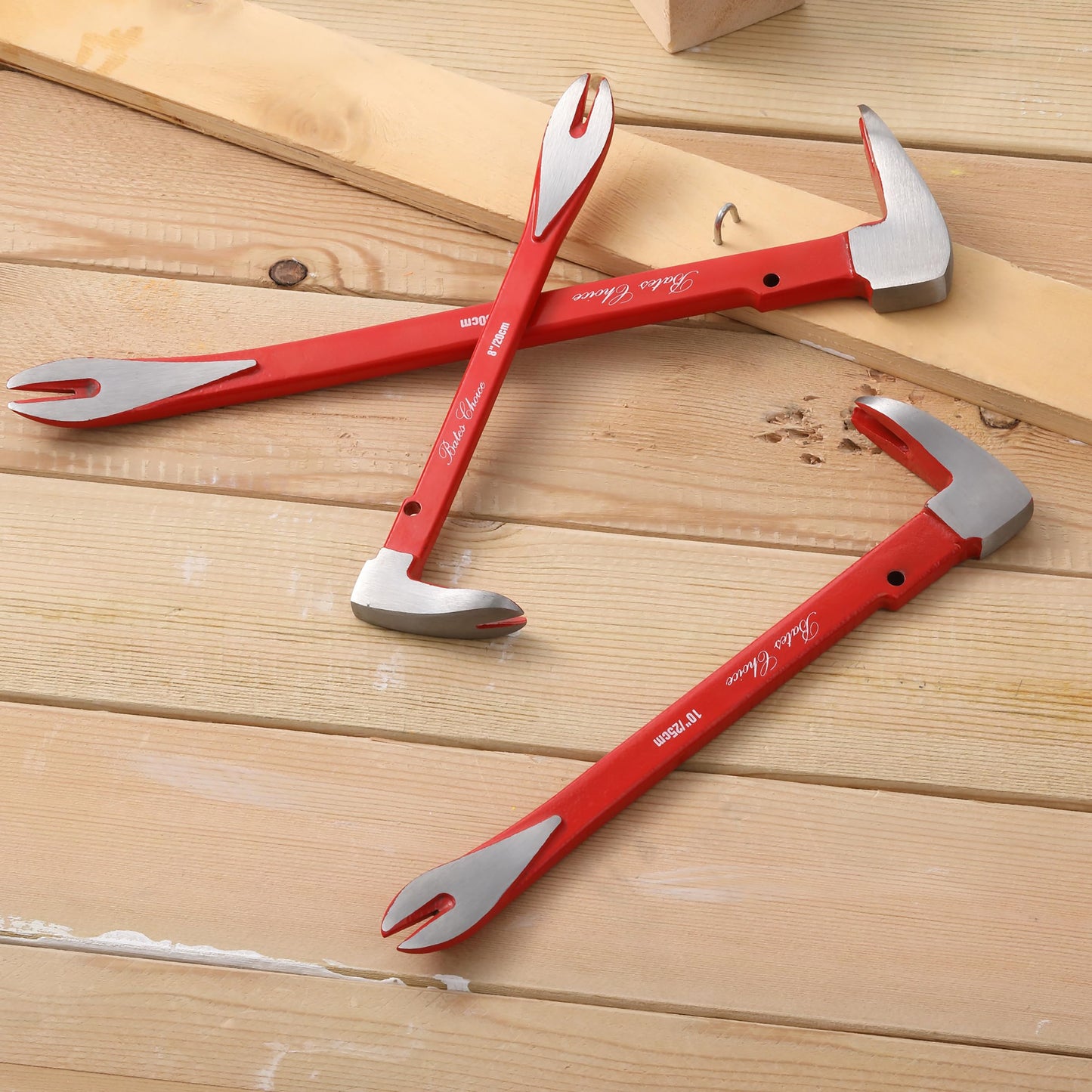Bates- Pry Bar Nail Puller Set, 3 Pack, 8"/10"/12", Nail Puller Tool, Small Pry Bar